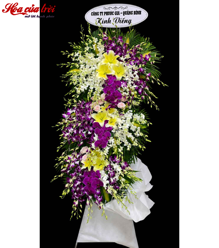 Kệ hoa viếng đám tang 3 tầng HTL01